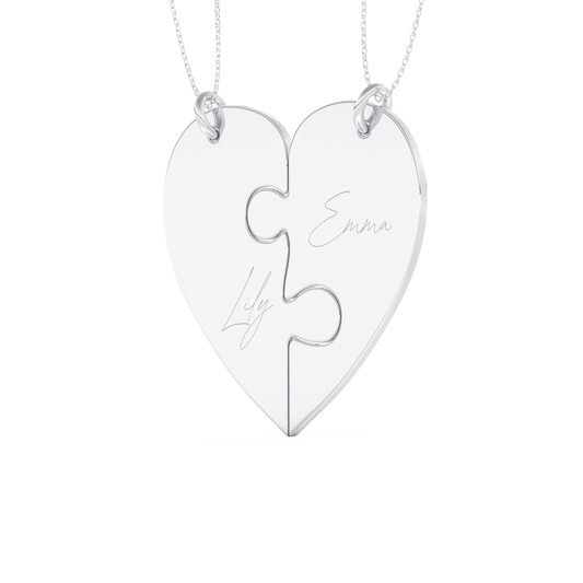 Custom Pendant Necklace – Split Heart