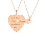 Custom Pendant Necklace – BFF Lock & Key 11
