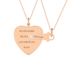 Custom Pendant Necklace – BFF Lock & Key 11