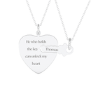 Custom Pendant Necklace – BFF Lock & Key 1