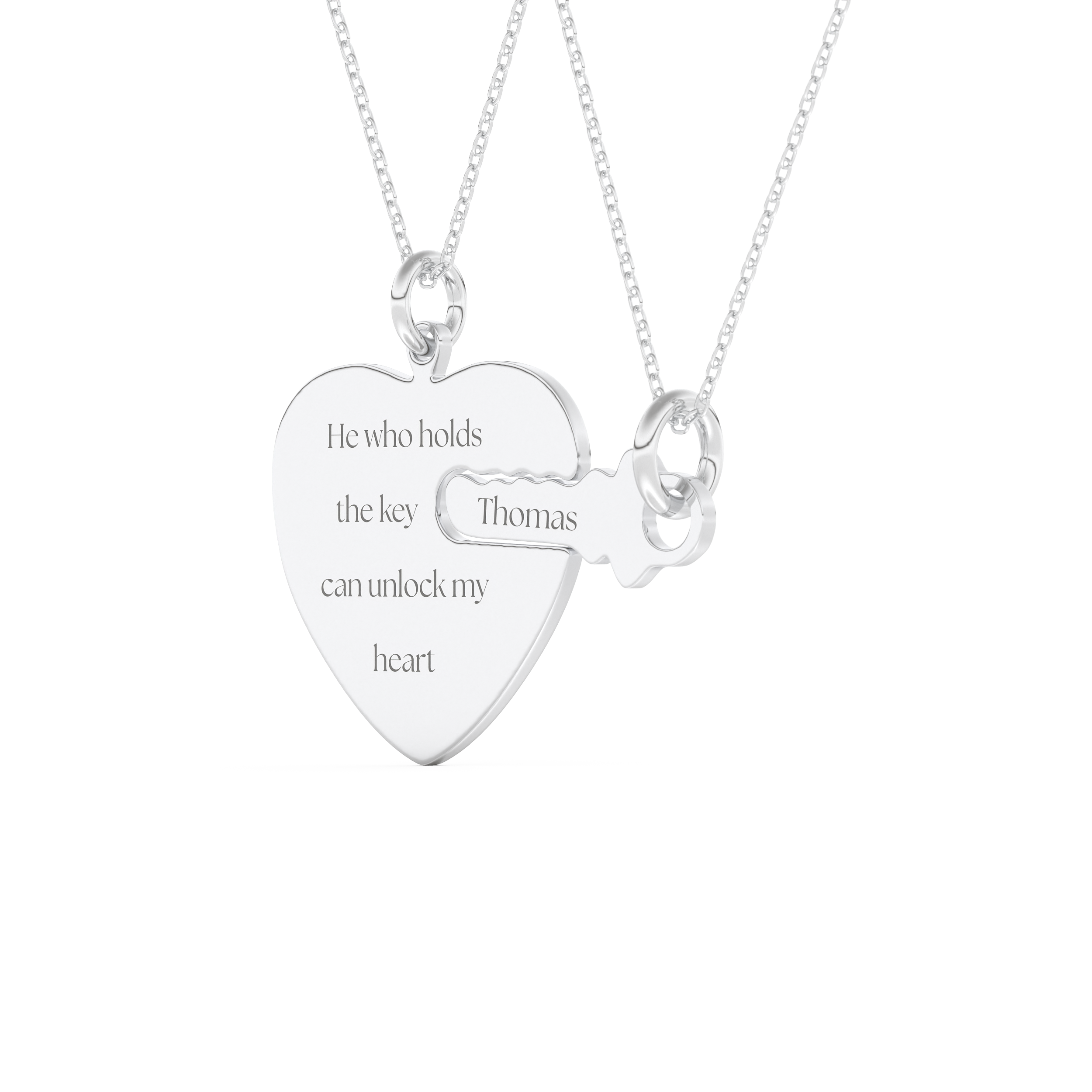 Custom Pendant Necklace – BFF Lock & Key 2