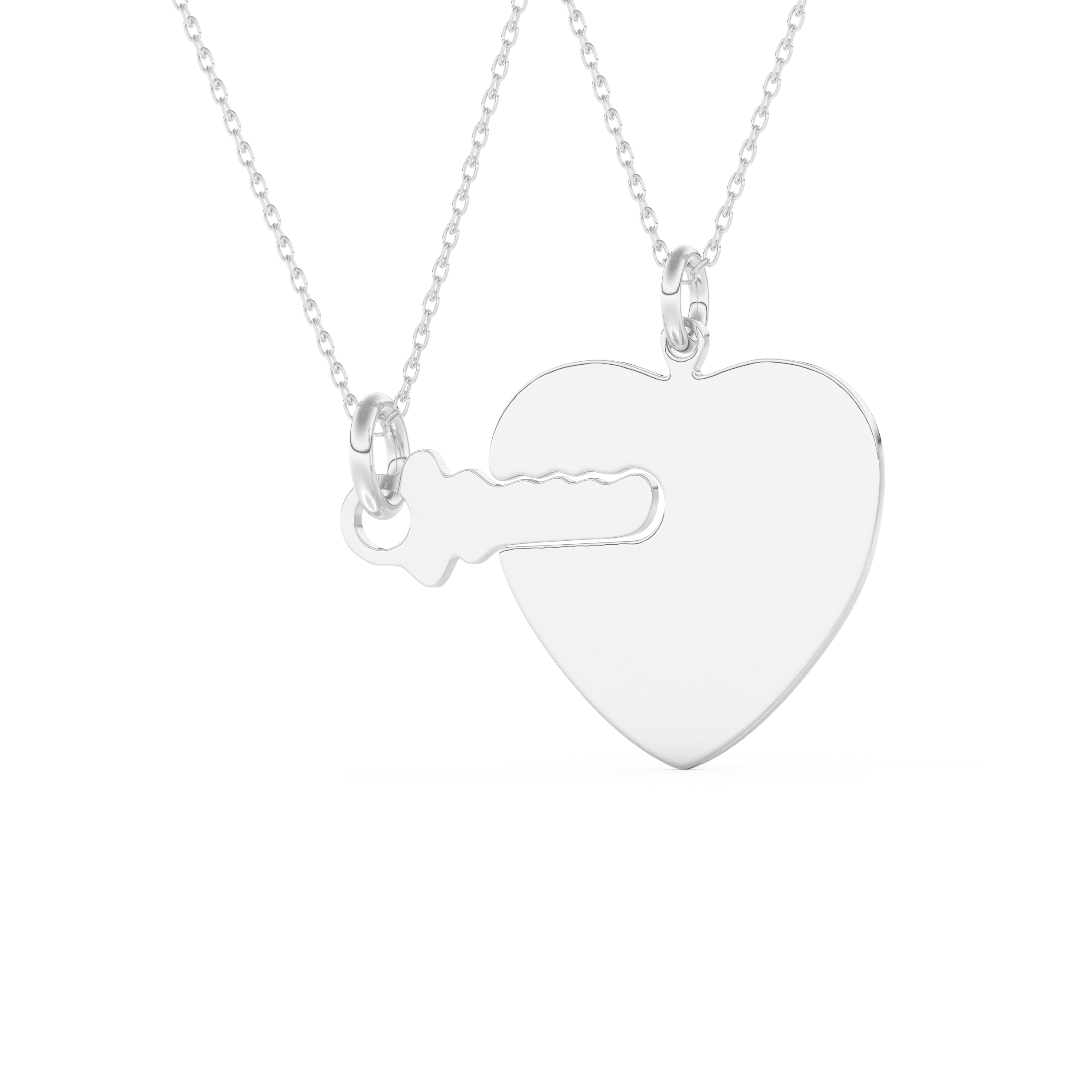 Custom Pendant Necklace – BFF Lock & Key 4