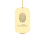 Custom Pendant Necklace – Fingerprint And Text Engraved 6