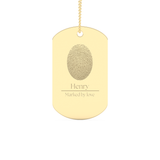 Custom Pendant Necklace – Fingerprint And Text Engraved 6