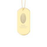 Custom Pendant Necklace – Fingerprint And Text Engraved 7
