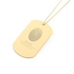Custom Pendant Necklace – Fingerprint And Text Engraved 10