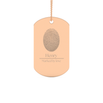 Custom Pendant Necklace – Fingerprint And Text Engraved 11