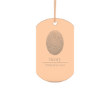 Custom Pendant Necklace – Fingerprint And Text Engraved 11