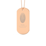 Custom Pendant Necklace – Fingerprint And Text Engraved 12
