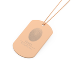 Custom Pendant Necklace – Fingerprint And Text Engraved 15