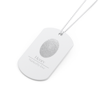 Custom Pendant Necklace – Fingerprint And Text Engraved 5