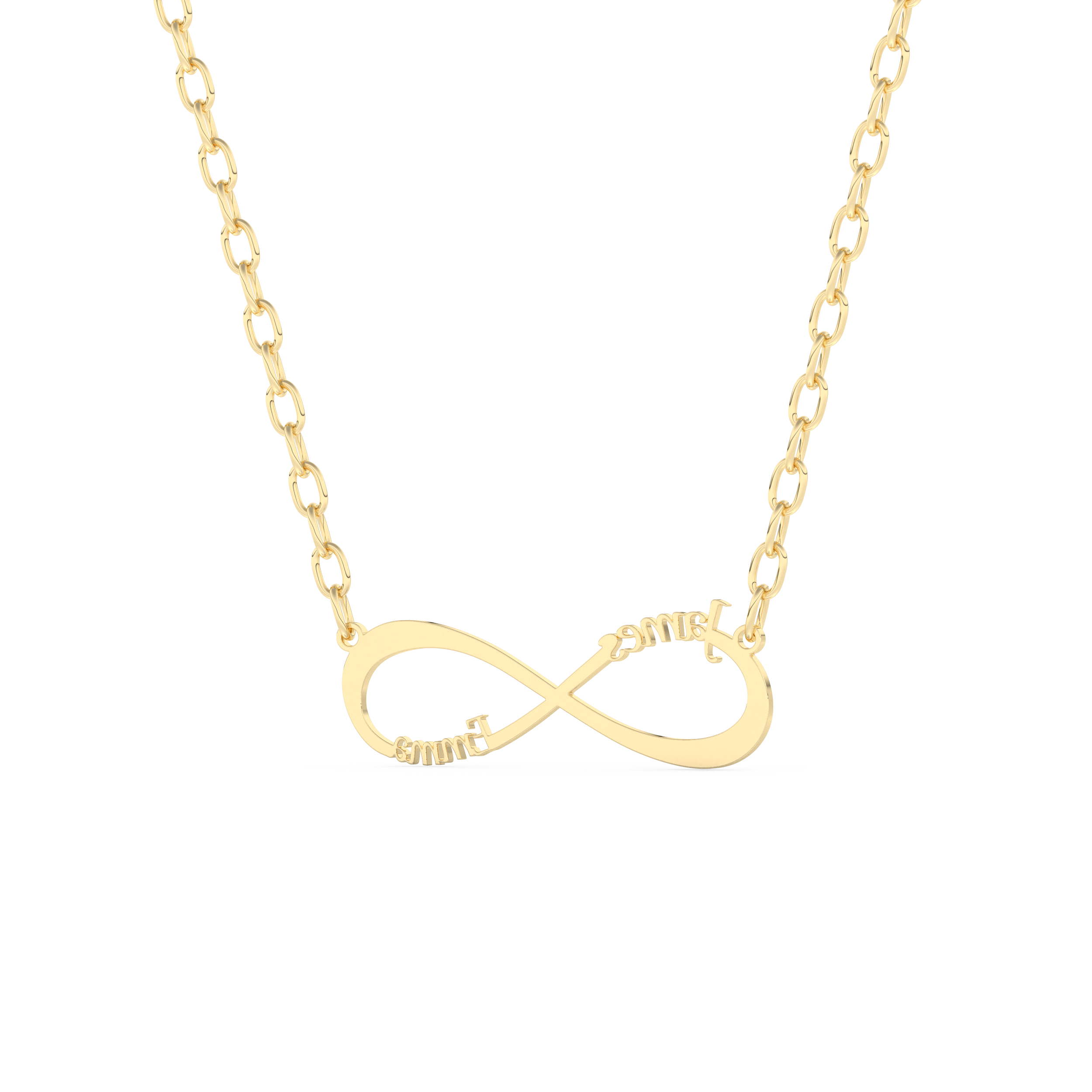 Custom Pendant Necklace – Infinity Symbol With Name Personalised 9