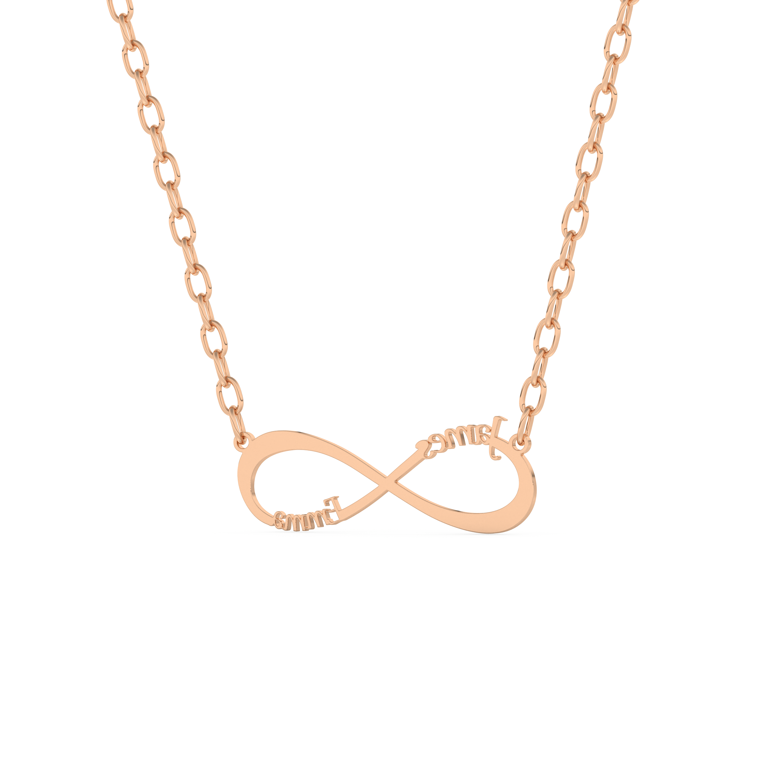Custom Pendant Necklace – Infinity Symbol With Name Personalised 14