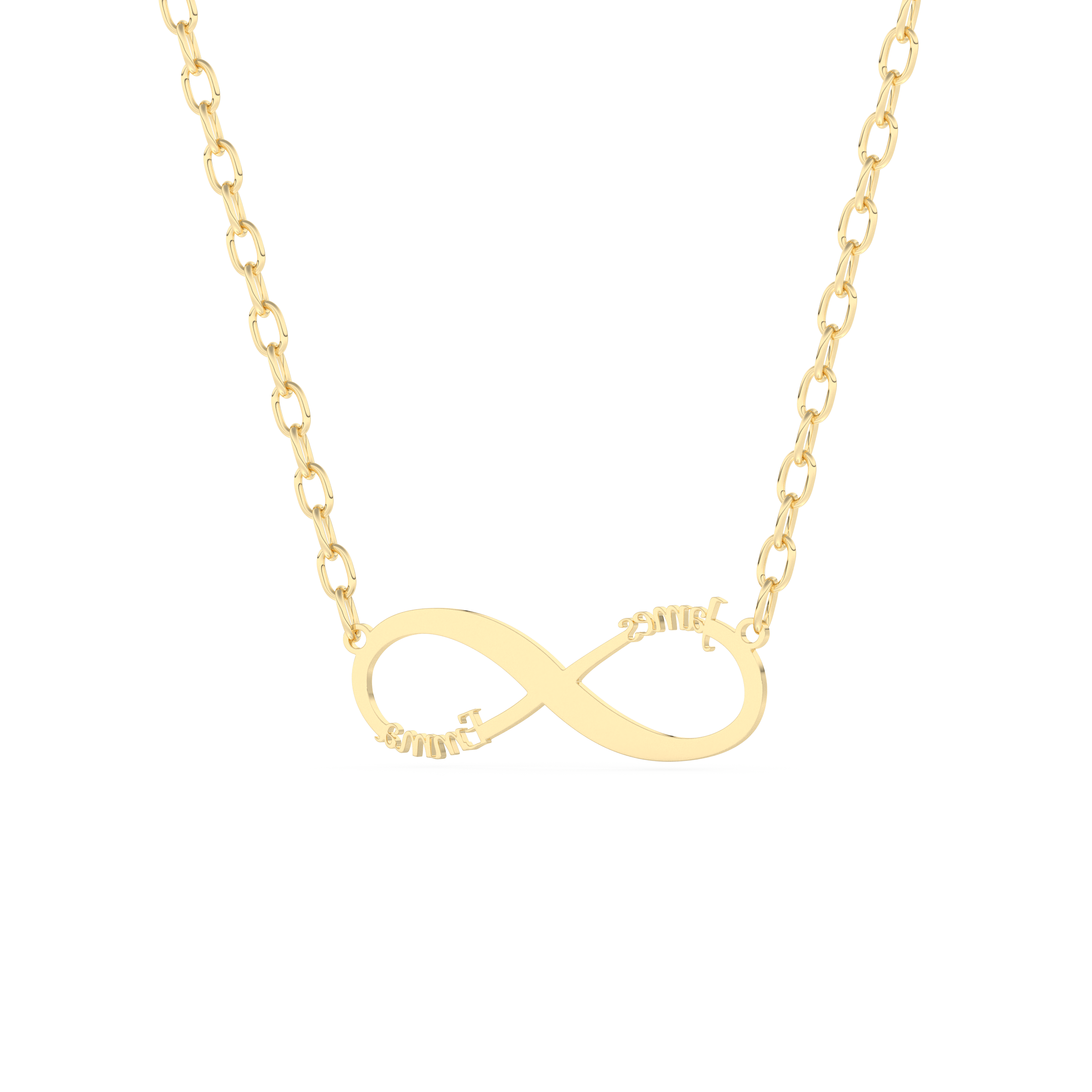 Custom Pendant Necklace – Infinity Symbol With Text Engraved 10