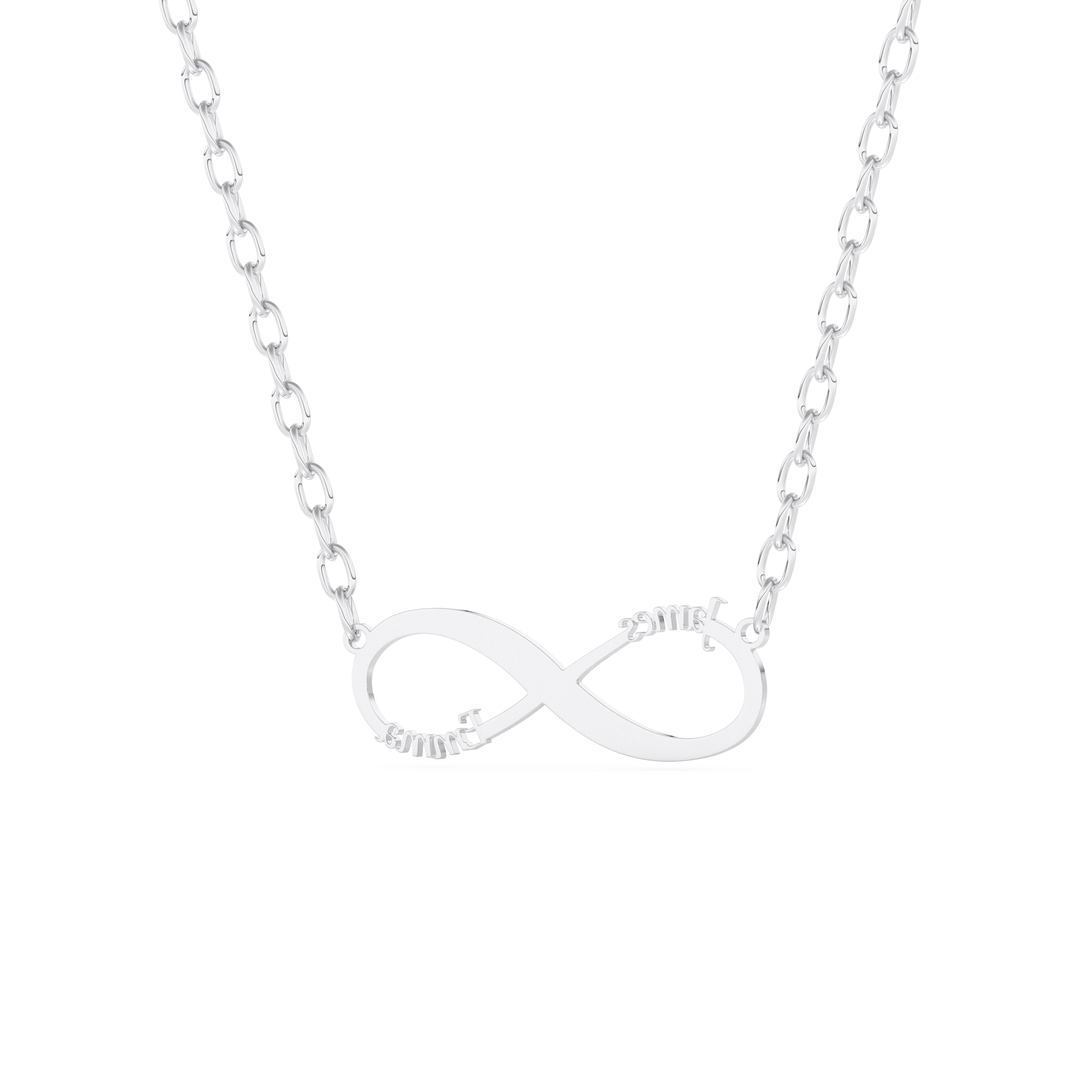 Custom Pendant Necklace – Infinity Symbol With Text Engraved 4