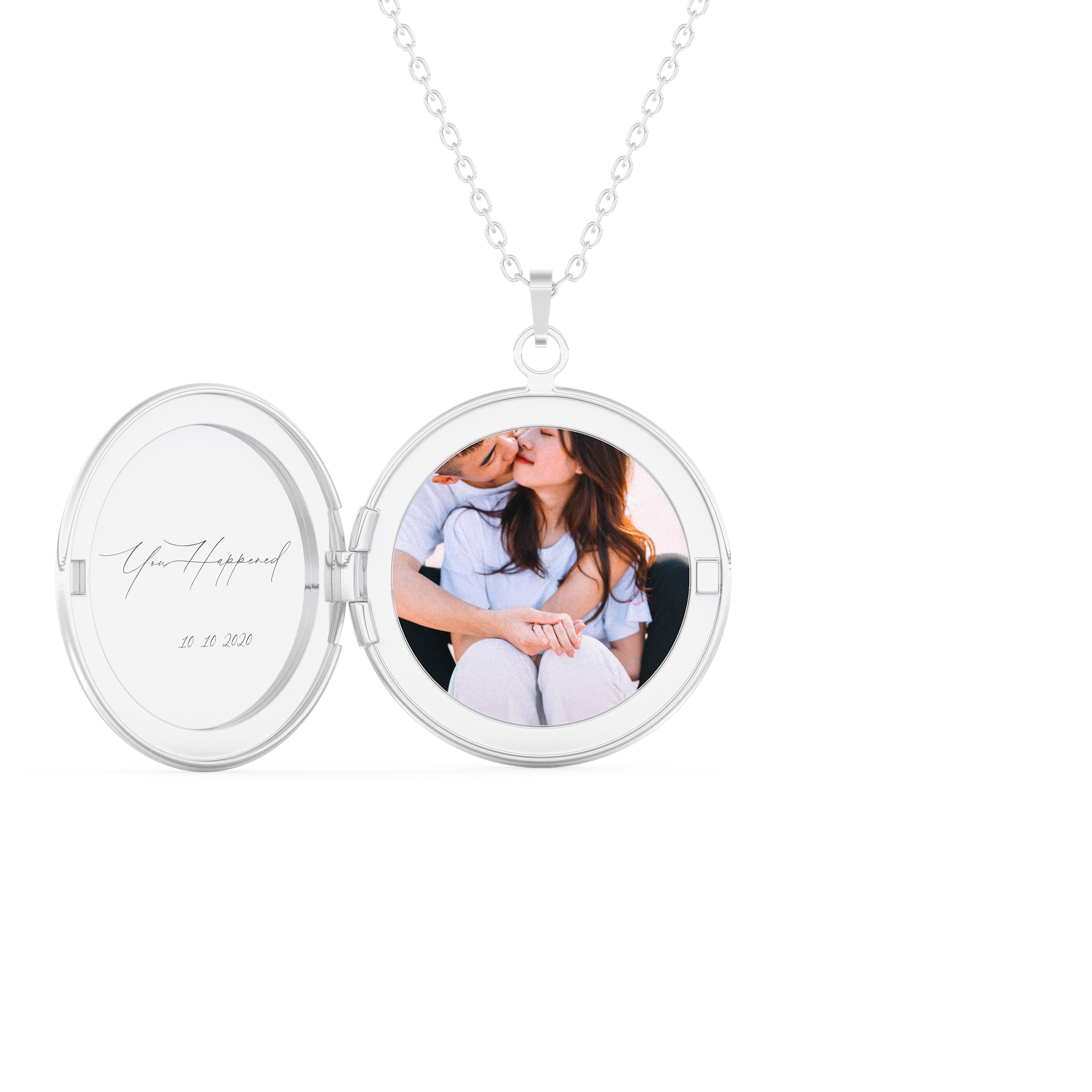 Custom Pendant Necklace – Photo and Engraving 1