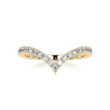 0.5 CT Round Curved CVD EF/VVS Diamond Wedding Band 4