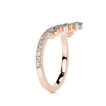 0.5 CT Round Swirl CVD EF/VVS Diamond Wedding Band 9