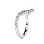 0.5 CT Round Swirl CVD EF/VVS Diamond Wedding Band 3