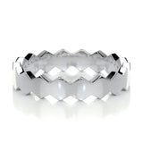 Hexagon Form Polished Finish Classic Men's Band 5