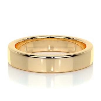 Polished Finish Yellow Gold Classic Men's Band 8