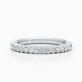 0.34 CT Round Half Eternity CVD EF/VVS Diamond Wedding Band 1
