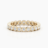 1.65 CT Round Bezel Full Eternity CVD EF/VVS Diamond Wedding Band 4