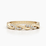 0.2 CT Round Twisted CVD EF/VVS Diamond Wedding Band 4