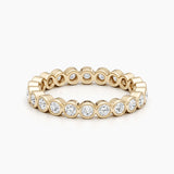 1.65 CT Round Bezel Full Eternity CVD EF/VVS Diamond Wedding Band 5