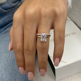 Stunning 3.40 CT Emerald Moissanite Engagement Ring with Solitaire Design 7