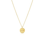 Customize Circle Charm Necklace in Solid Gold 2