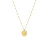 Customize Circle Charm Necklace in Solid Gold 2