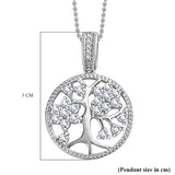 Round Cut Cubic Zirconia in 925 Sterling Silver Necklace 6