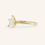 Stunning 1 CT Pear Moissanite Engagement Ring With Solitaire Design 2