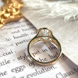 Stunning 3.0 CT Pear Moissanite Engagement Ring with Halo & Pave Design 4