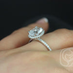 Stunning 2.0 CT Oval Moissanite Engagement Ring with Pave Design 5
