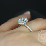 Stunning 2.0 CT Oval Moissanite Engagement Ring with Pave Design 5