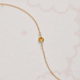 0.25 CT Round Citrine Lab Made Diamond-November Birthstone Bracelet 6