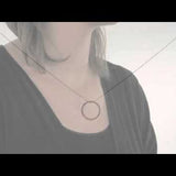 Round Cut Cubic Zirconia in 925 Sterling Silver Necklace 11