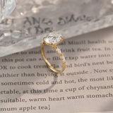 Stunning 2.5 CT Oval Moissanite Engagement Ring with Pave Design 2