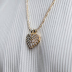 3 CT Round Moissanite Two Halves Wings Silver Pendant for Him 5