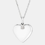 Round Cut Cubic Zirconia in 925 Sterling Silver Necklace 1