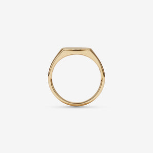 Square Signet Men's Wedding Band in Solid Gold