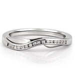 Stunning 0.10 CT Round Moissanite Stones Half Eternity Bands 3