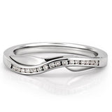 Stunning 0.10 CT Round Moissanite Stones Half Eternity Bands 3
