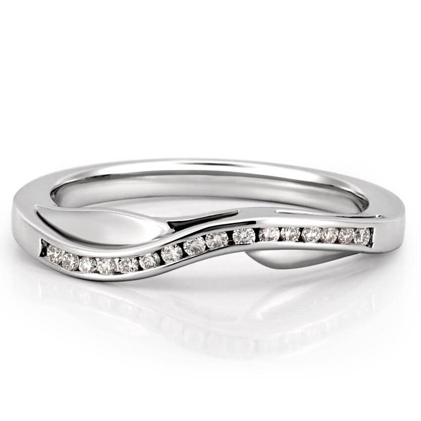 Stunning 0.10 CT Round Moissanite Stones Half Eternity Bands 3