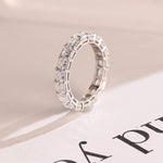 Stunning 0.5 TCW Asscher Moissanite Stones Full Eternity Wedding Band 10