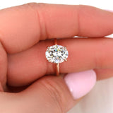 Stunning 3.0 CT Oval Moissanite Engagement Ring with Solitaire Design 4