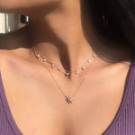 1.0 TCW Round Moissanite Diamond Necklace in Solid Gold 11