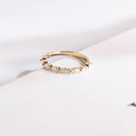 Stunning 0.2 TCW Marquise Moissanite Stones Half Eternity Wedding Bands 1